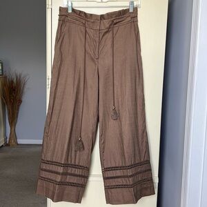 White House Black Market Wide Leg Crop Dress Pants